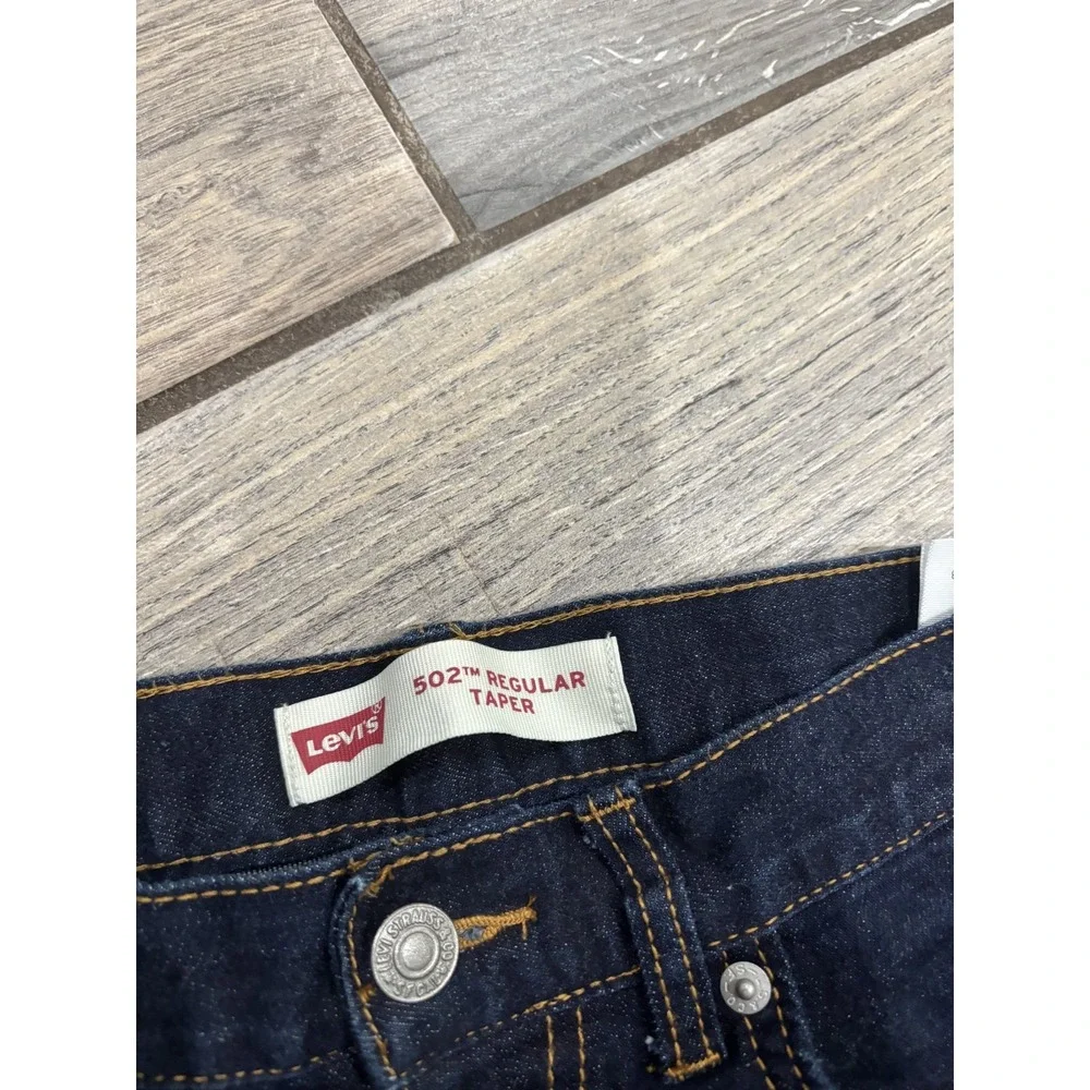 Levi's 502 Regular Taper Fit Men's Jeans Dark Wash Blue W28 L28